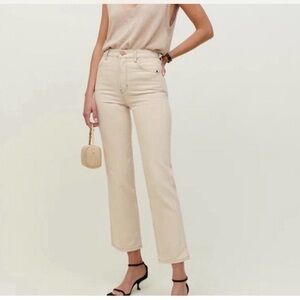 Reformation Cynthia Straight Leg Bone Jeans size 28